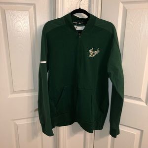 Green USF Adidas Warm Up Jacket